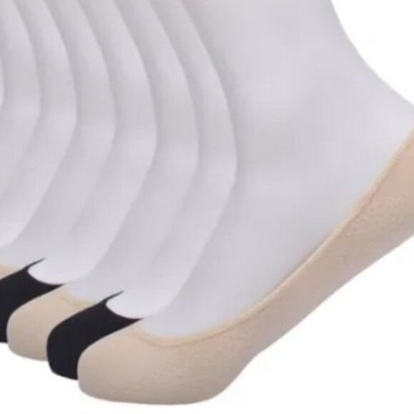 LUCKY BRAND No Show Socks, Ladies Liner Socks 5 Nude/5 Black Shoe Sz 5 to 10 NWT - Picture 3 of 4